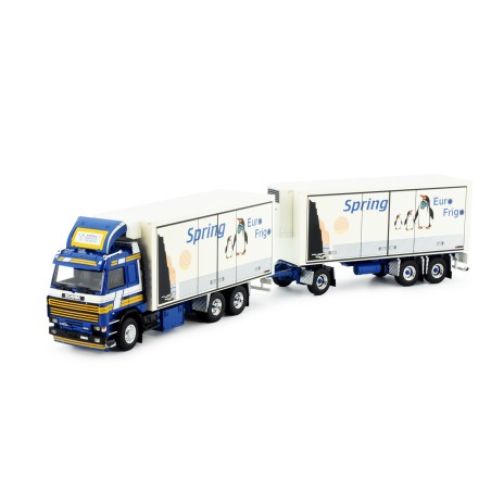 TEKNO SCANIA 143 M-450-Avec Remorque Frigorifique.En Boîte