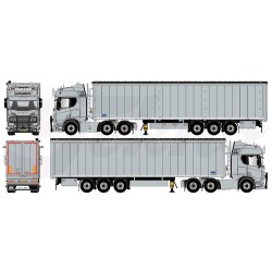 SCANIA R HIGHLINE AVEC REMORQUE CEREALIERE