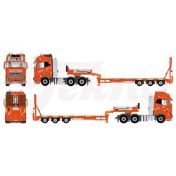 Volvo FH04 Globetrotter XL 6x4 AVEC REMORQUE PORTE ENGINS