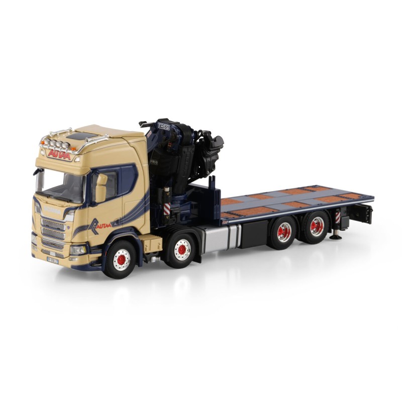 SCANIA R HIGHLINE CR20H PORTEUR PLATEAU AVEC GRUE