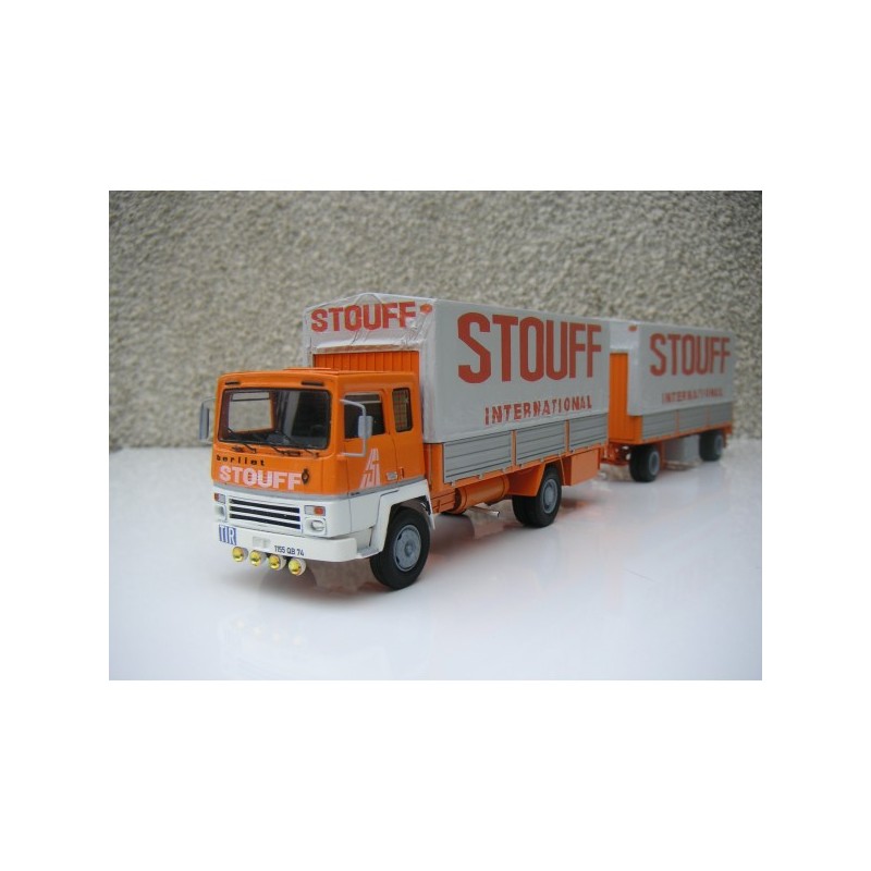 BERLIET GR 280 PORTEUR REMORQUE TRANSPORT STOUFF INTERNATIONAL