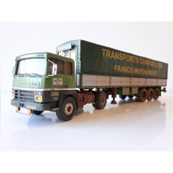 BERLIET TR 280 AVEC REMORQUE BACHEE 3 ESSIEUX