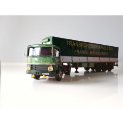 BERLIET TR 280 AVEC REMORQUE BACHEE 3 ESSIEUX
